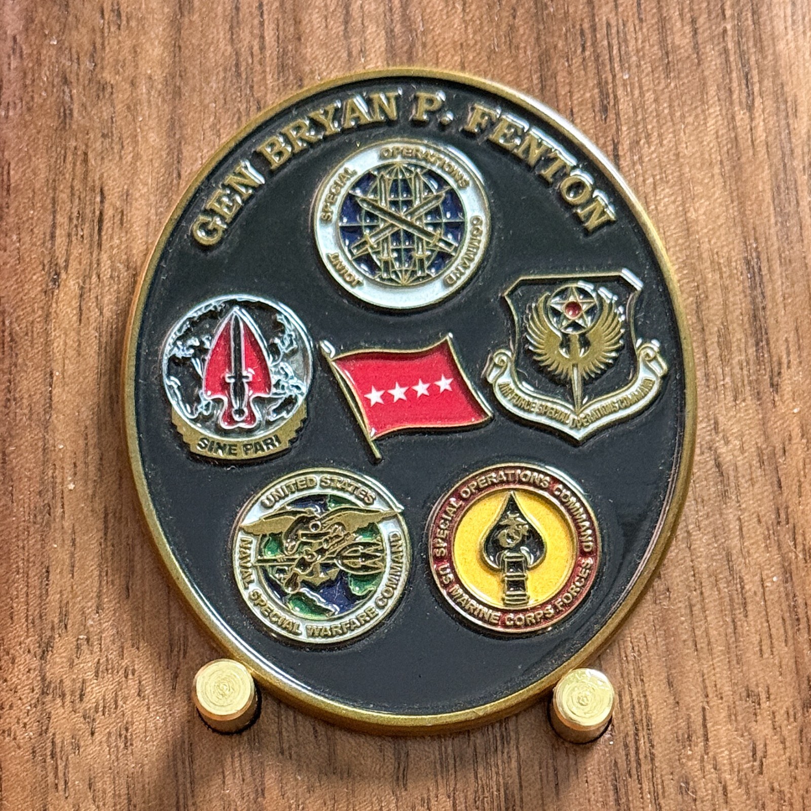 Gen Bryan Fenton US Special Operations Command Enamel Challenge Coin  W#9