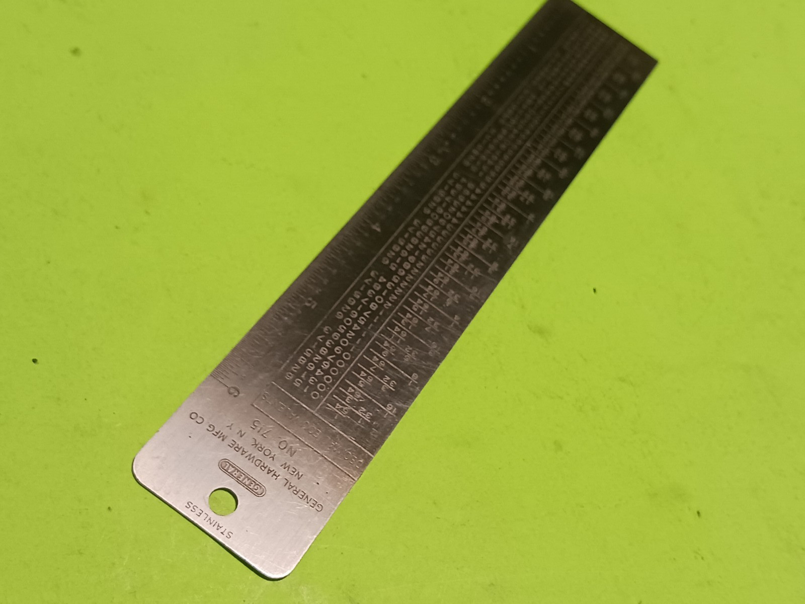 VTG General Hardware Reference Table No.715 Tap Drill Index Guide Steel Decimal