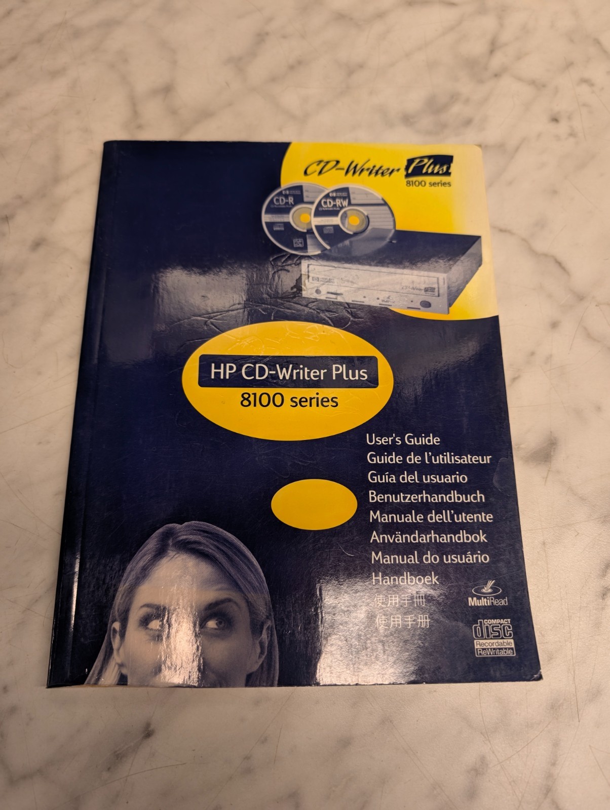 HP CD-Writer Plus 8100 Series User's Guide Manual Handbook Multilingual Book