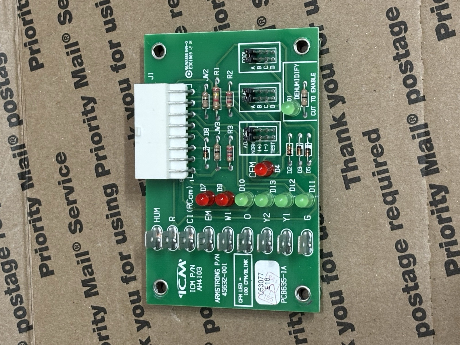 Armstrong 45632-001 ECM Blower Control Board ICM AH4103 PCB635-1 🔥Checked