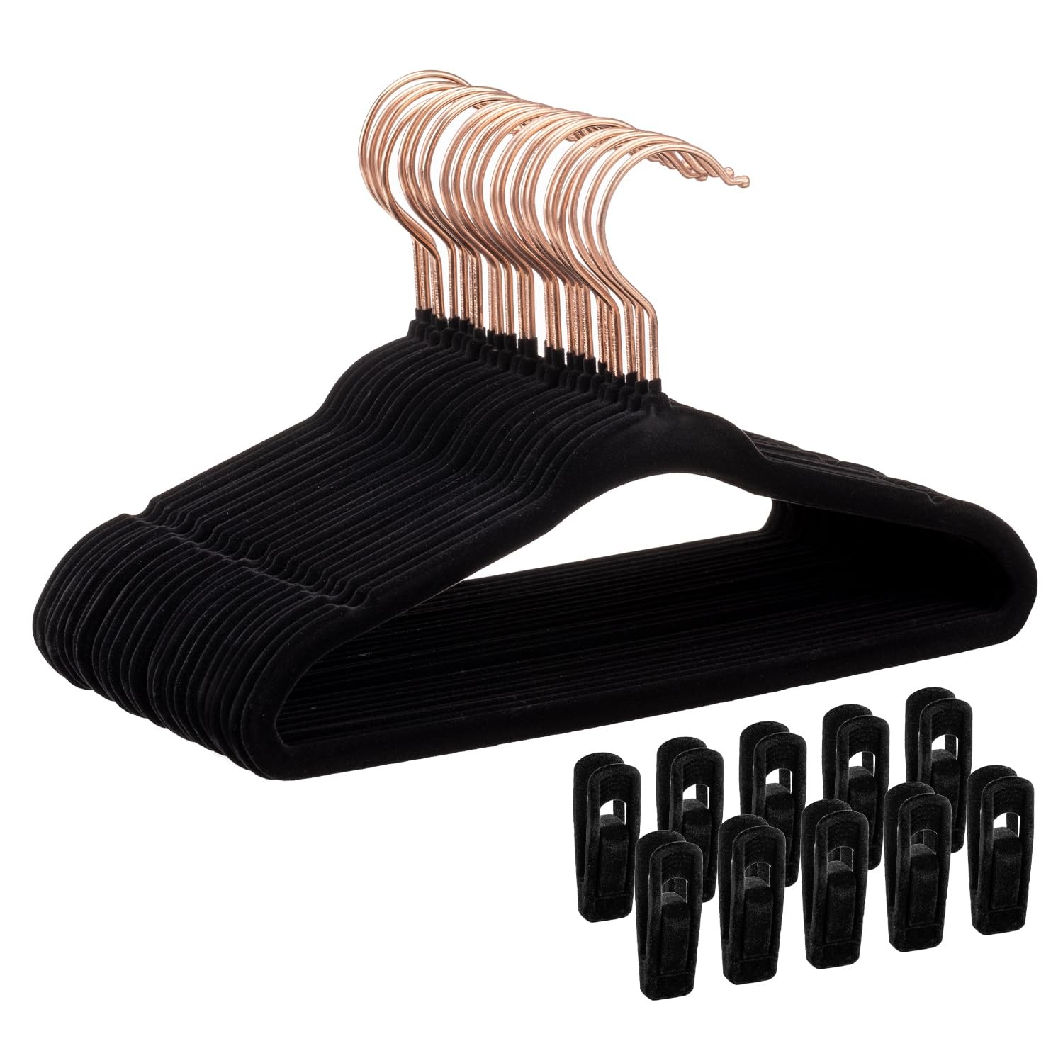 Baby Velvet Hangers 50 Pack - 11 Inch Premium Non Slip Felt Kids Hanger for T...