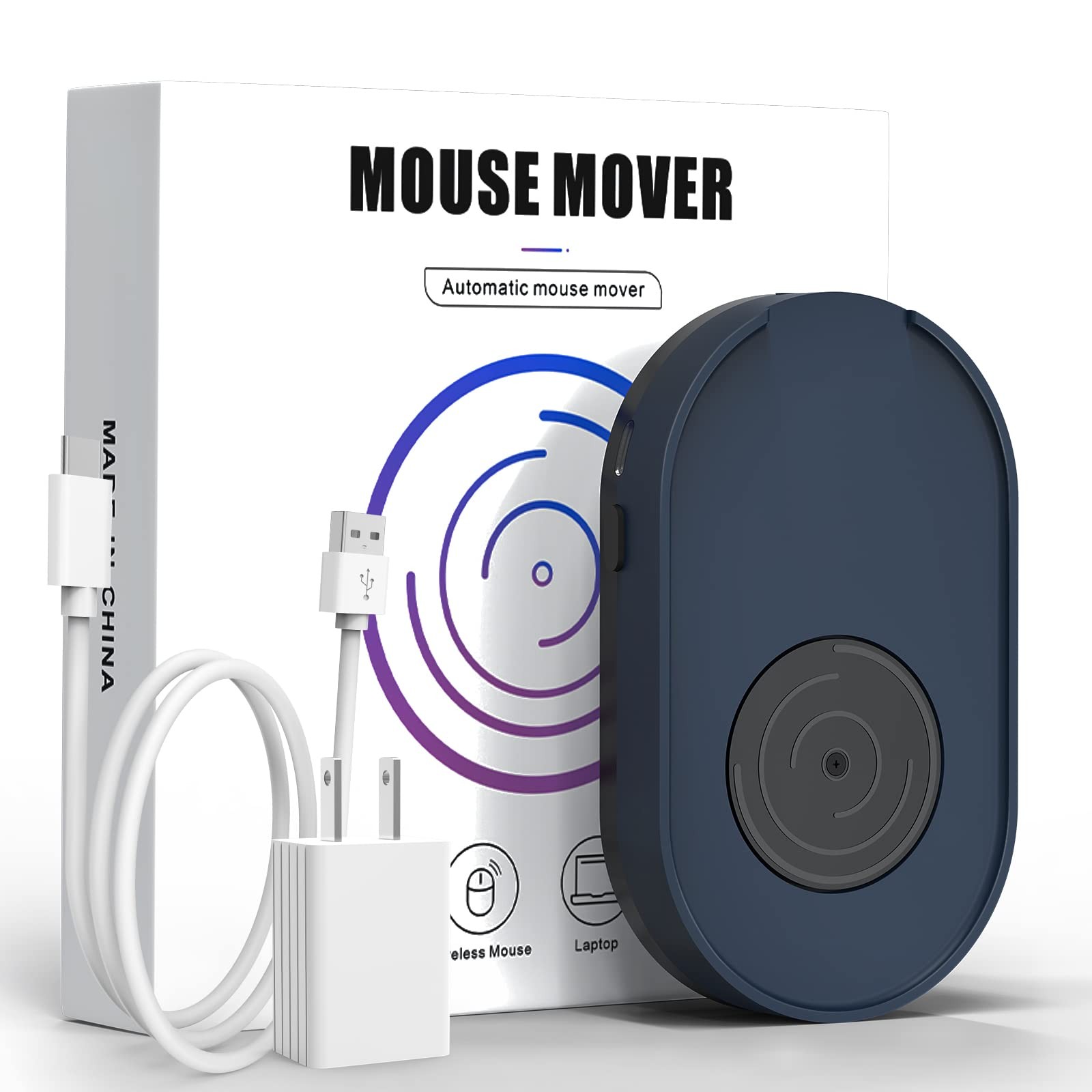 Mouse Jiggler, Undetectable Mouse Mover Device Wiggler Shaker with Drive Free...
