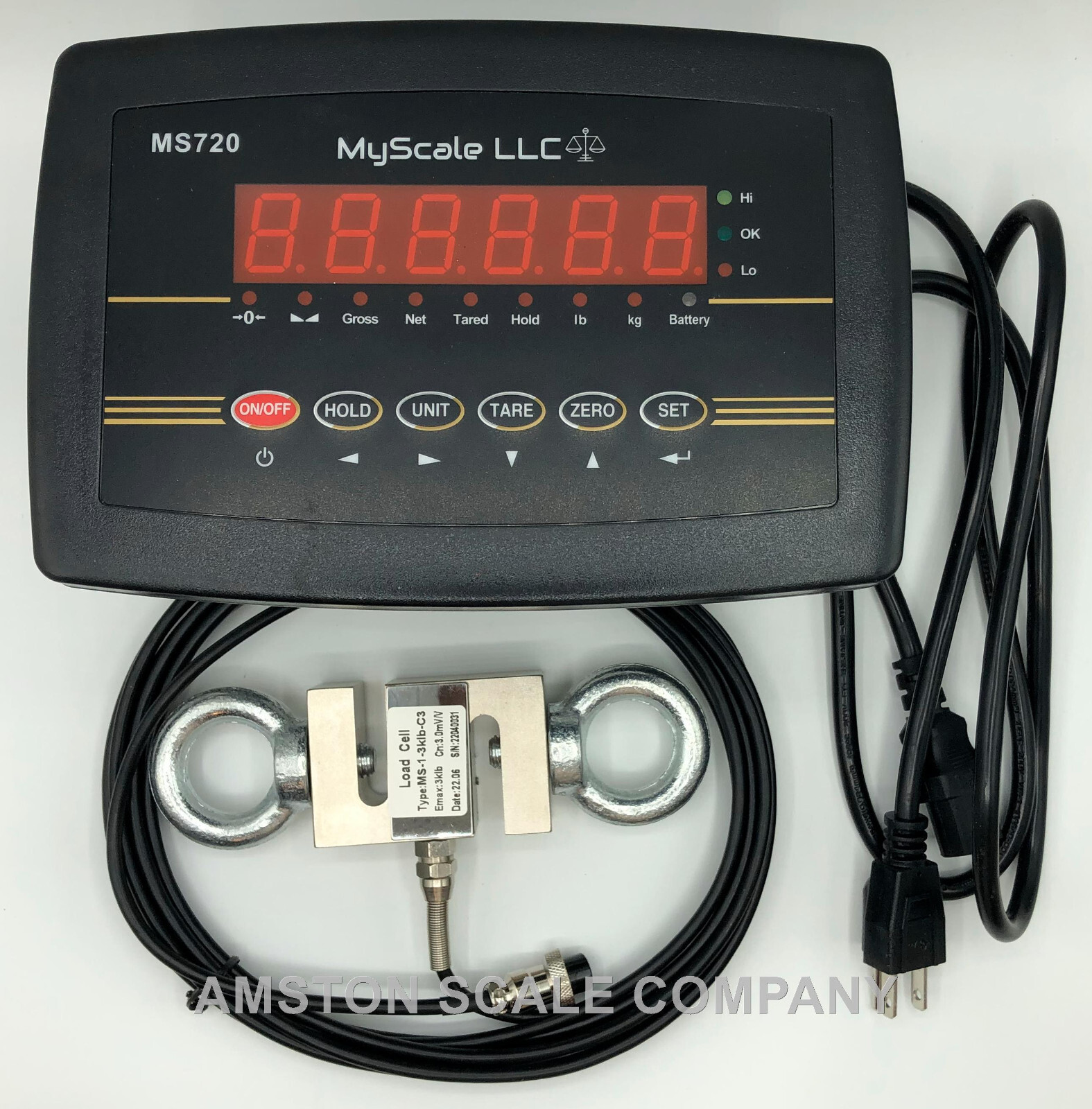 3000 LB S-TYPE LOAD CELL LED DISPLAY ARCHERY DRAW BOARD COMPOUND LONG BOW SCALE