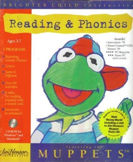 Muppet Reading & Phonics PC MAC CD children learn to read beginning sounds games