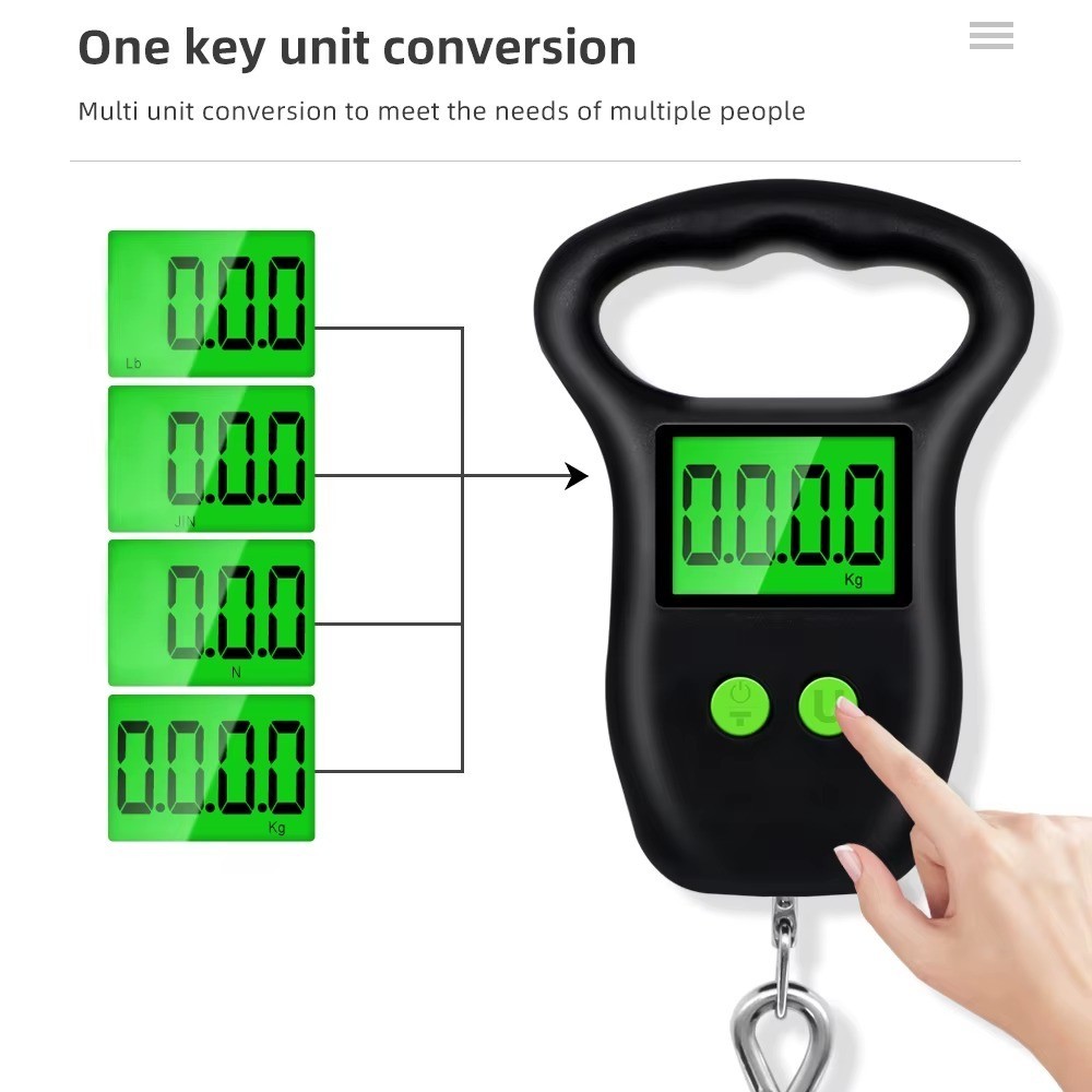 50Kg Digital Fishing Scale Electronic Bar Portable Weigh Travel Carp 110lb
