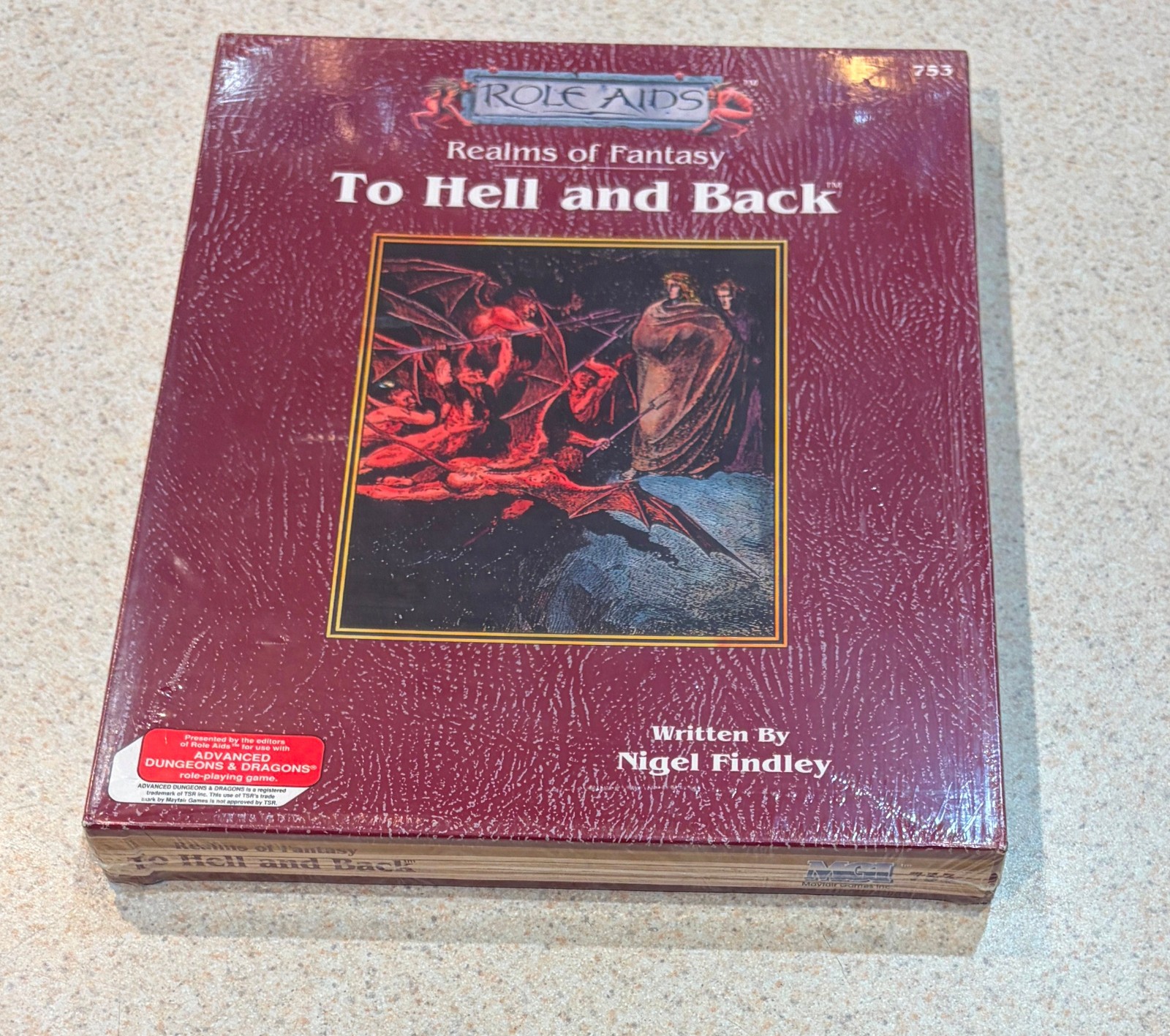 REALMS OF FANTASY To Hell And Back Box RPG (Role Aids MGI Games 1993) -- SEALED