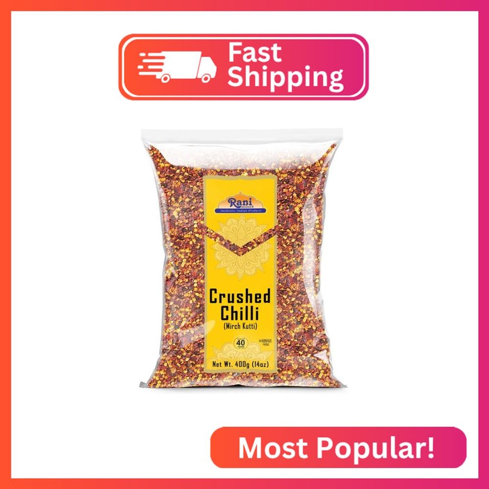 Rani Crushed Red Pepper Flakes Chilli (Pizza Type Cut) 14oz (400g) ~ All Natural