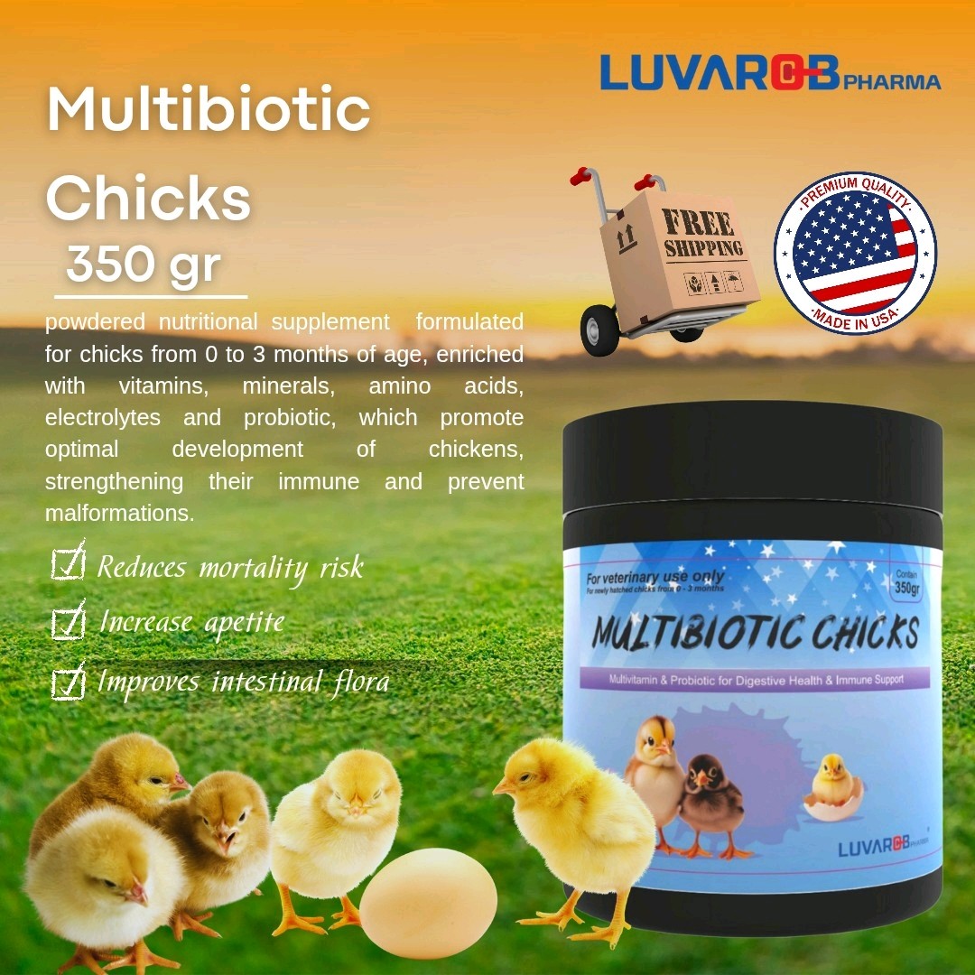 Multibiotic Chicks 350gr Para Pollitos En Crecimiento De 0 a 3 Meses