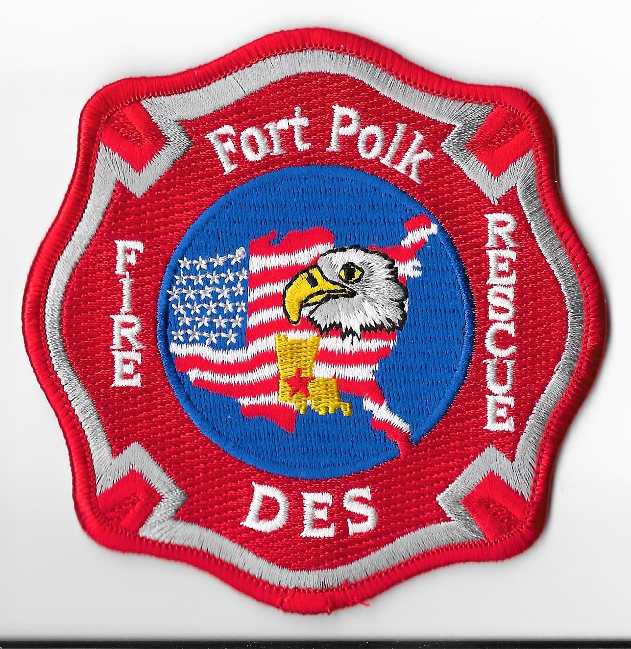 Fort Polk DES Fire Rescue, Louisiana Shoulder Patch V1