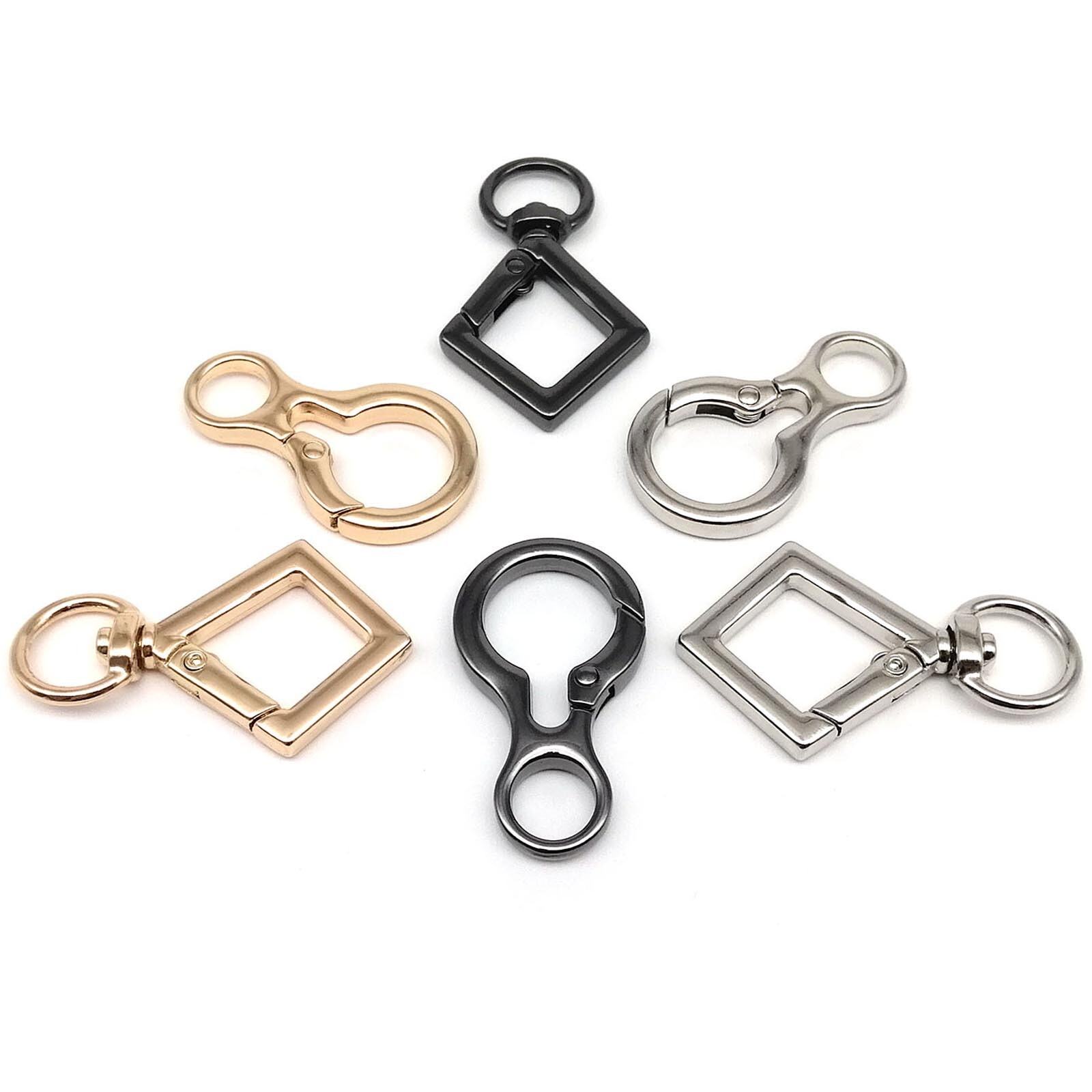 Lobster Leather Bag Strap Buckle Pendant Key Ring Chain Snap Clasp Trigger Hook