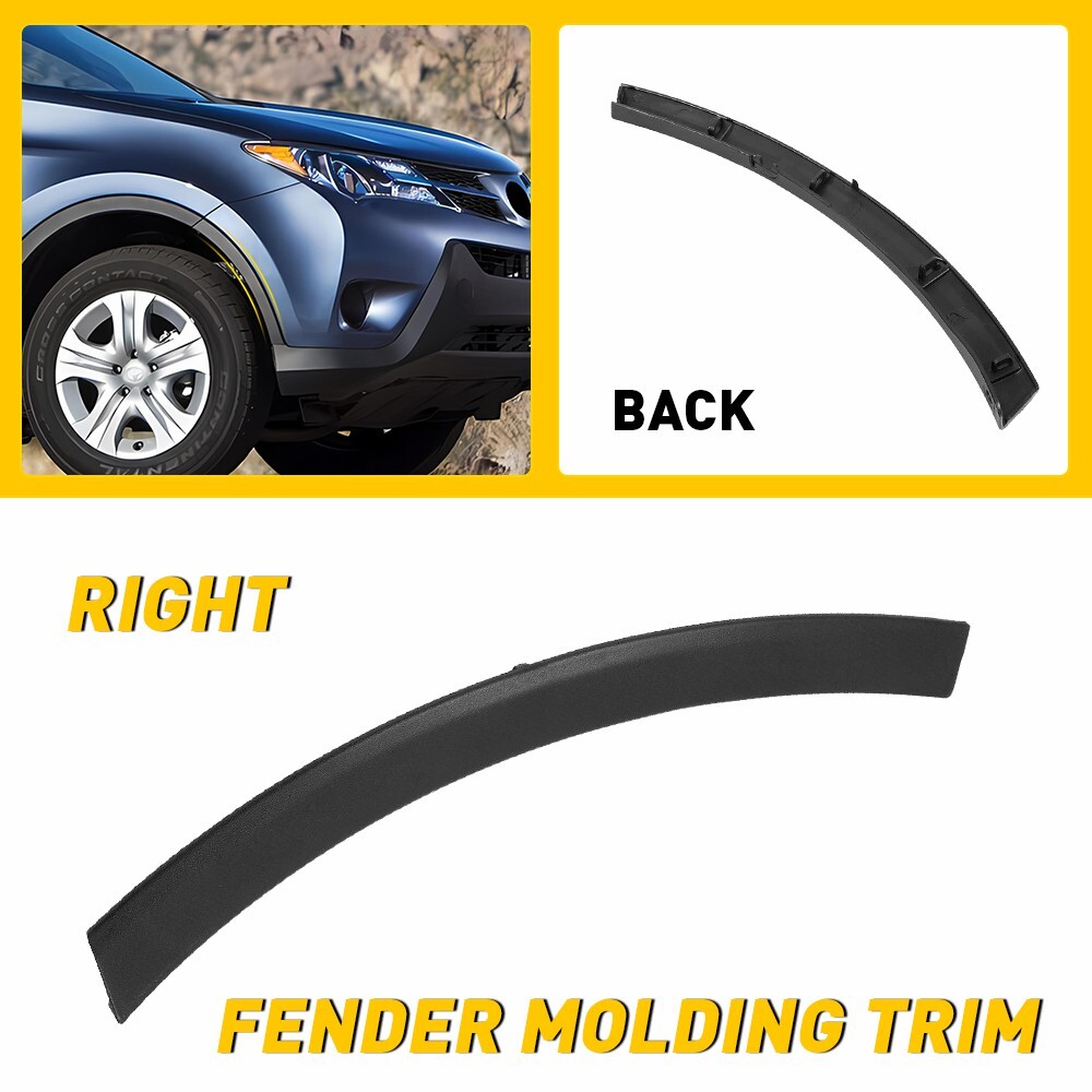 Passenger Side Bumper Front Wheel For 2013-2015 RAV4 Fender Molding Trim Toyota
