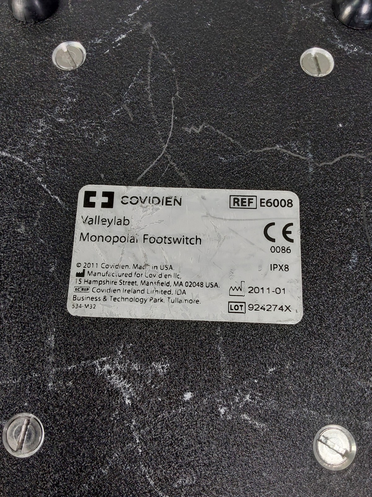 Valleylab E6008 Monopolar Footswitch