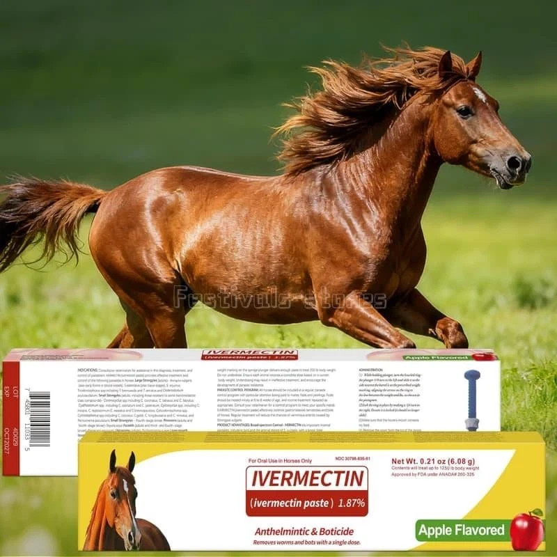 12 pack Paste Horse Dewormer Apple Flavor (6 DOSES)-1/2028
