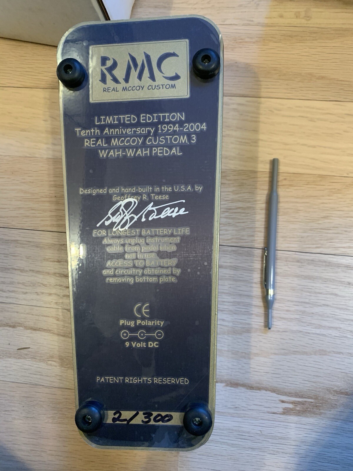 2004 RMC 3 Real McCoy Custom 10th Anniversary Wah Pedal