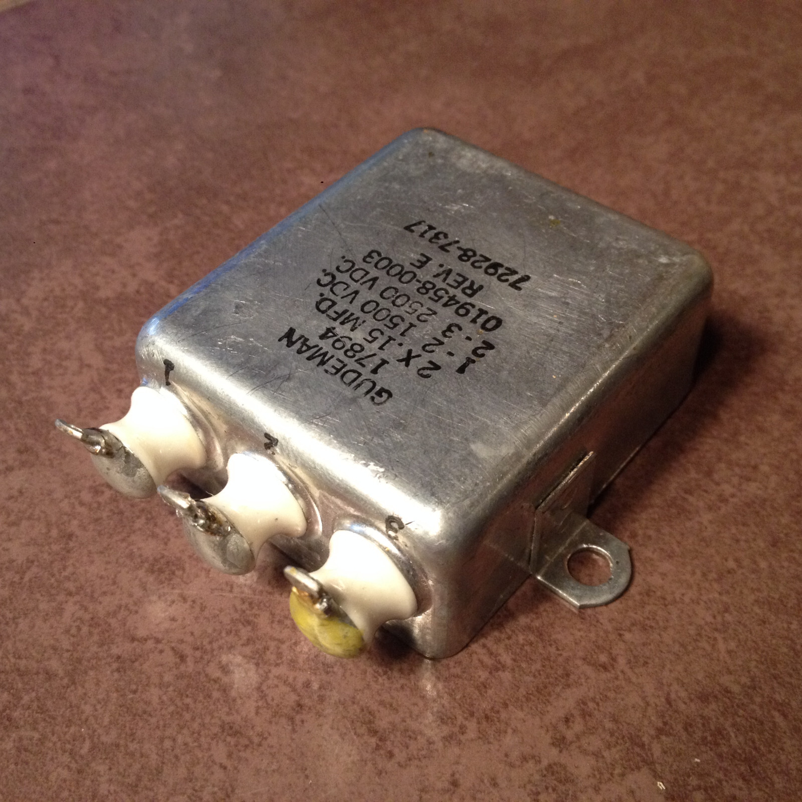 Gudeman 17894 , .15MFD, 1500/2500VDC Capacitor.