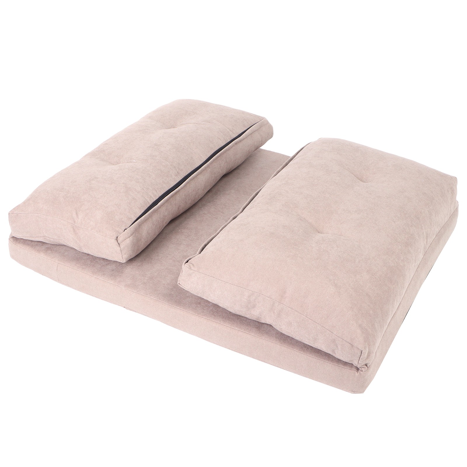 Living Room Double Folding Sofa Bed Adjustable Lounger Sofa With 2 Pillows GDXP