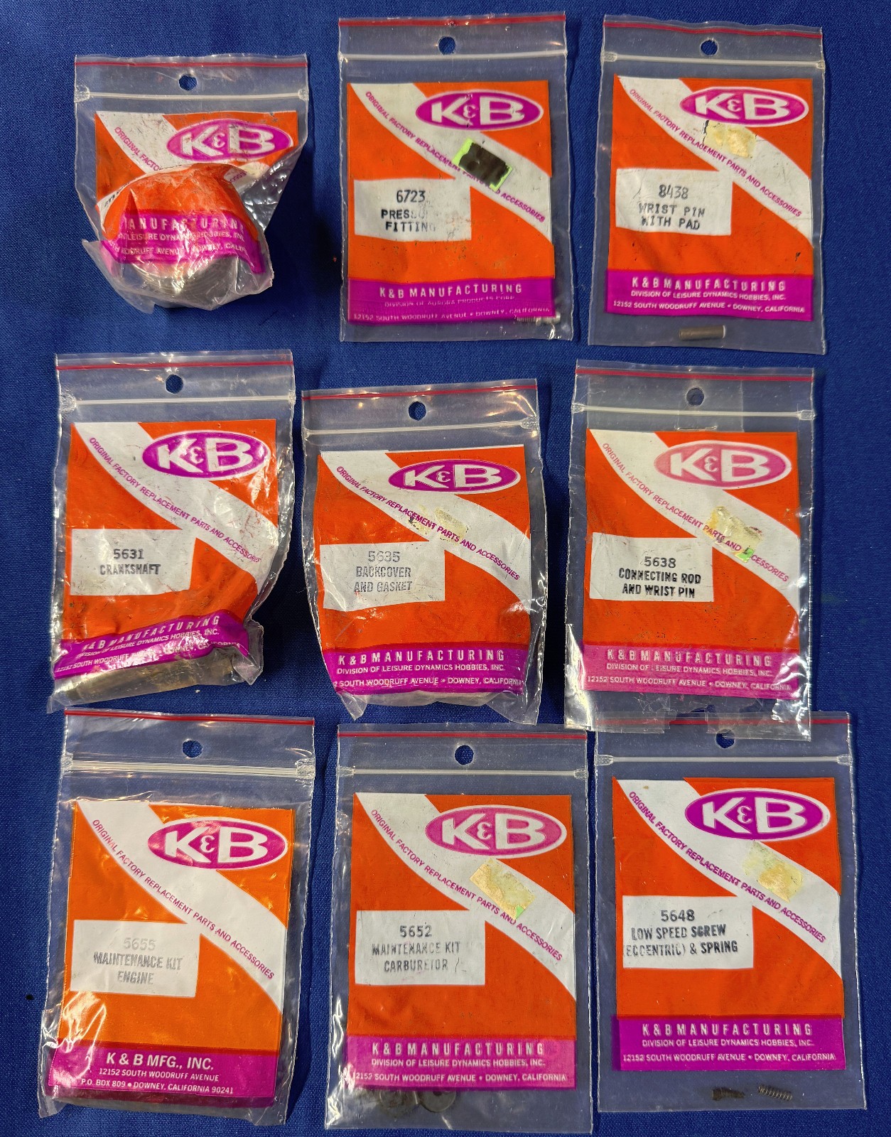 K&B Sport .20 Nitro Model Airplane Engine Parts | Restore Your Engine