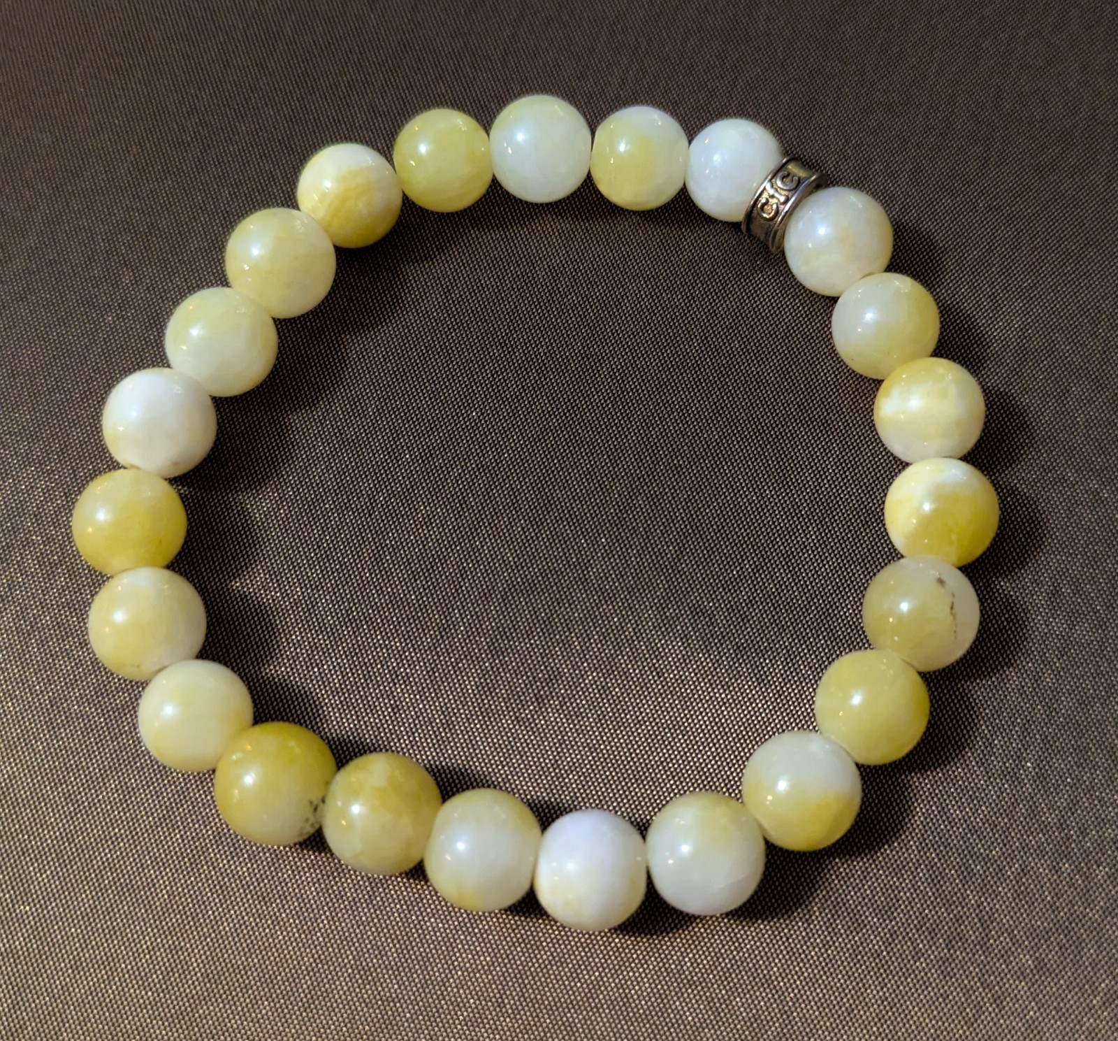 CfC Yellow Jade Butter Quartz Beaded Stretch Bracelet