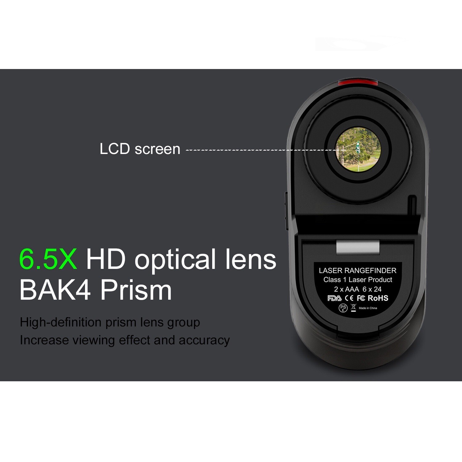 Golf Range Finder with Slope for Golfing Hunter - 6X Magnification High