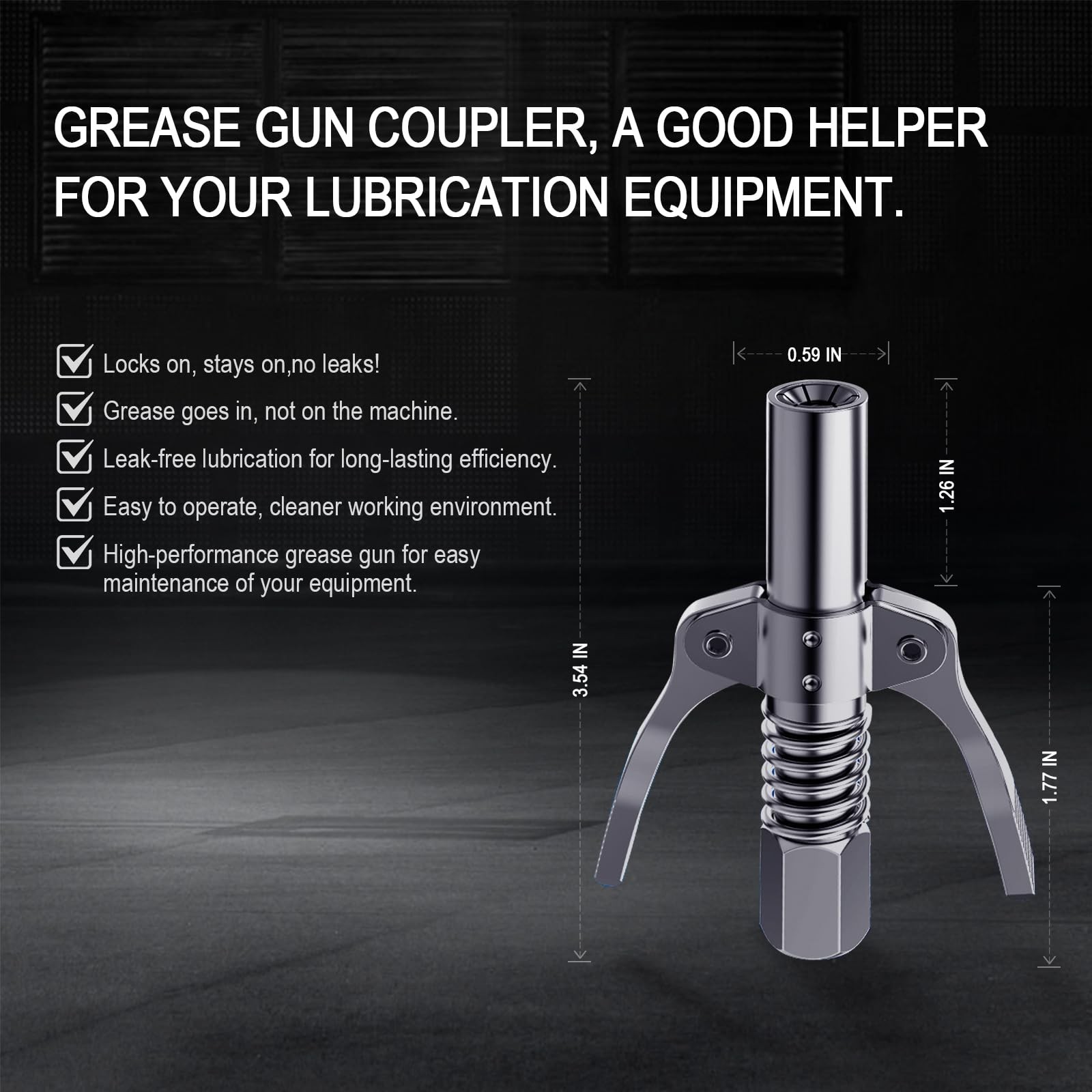 Grease Gun Coupler Tips,Quick Lock Standard small piece, silver
