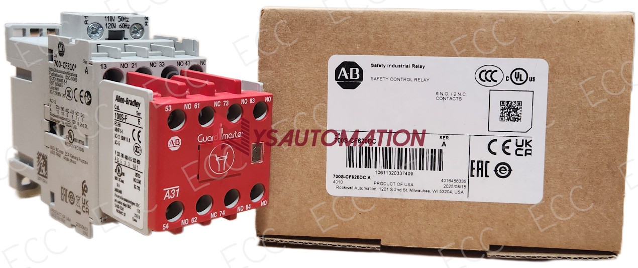 YG Allen Bradley 700S-CF620DC Safety Control Relay 120VAC Coil 6NO/2NC Contacts