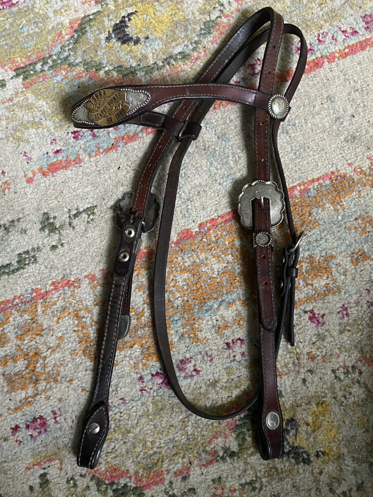 VINTAGE Circle Y trophy  western bridle soft  leather FREE SHIPPING