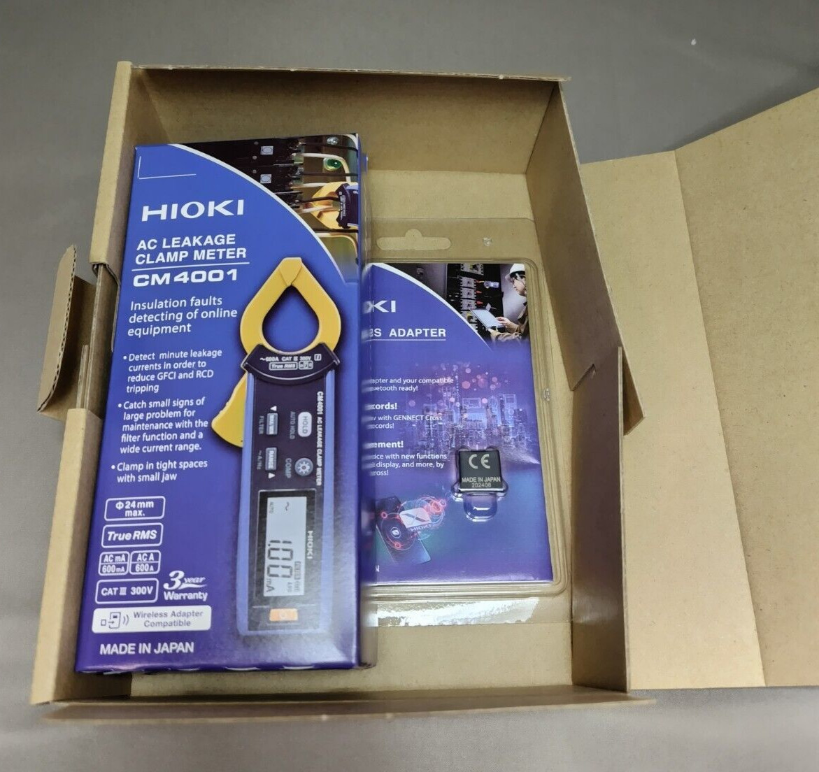 CM4001-90 HIOKI AC Leak Clamp Meter CM4001 & Wireless Adapter Z3210 Set Model