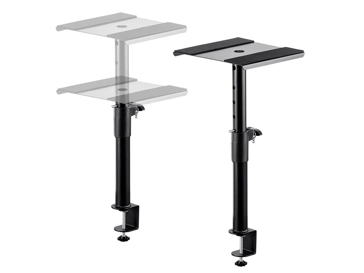 Monoprice Clamp-mounted Desktop Studio Monitor Stands (Pair) 22 lbs Max Weight