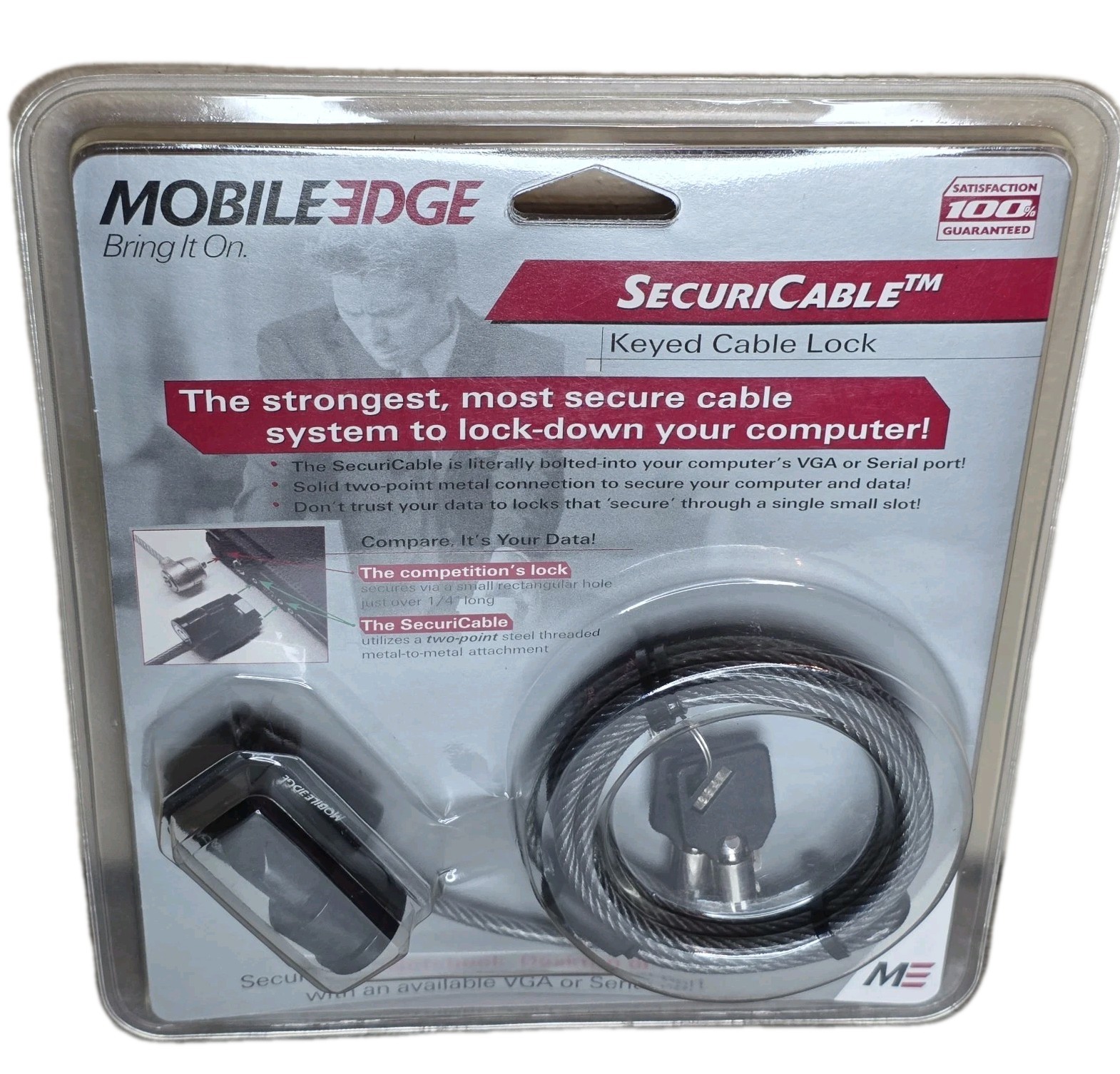 Mobile Edge Key Cable Lock Laptop High Security Model MEALK1 - NEW SEALED