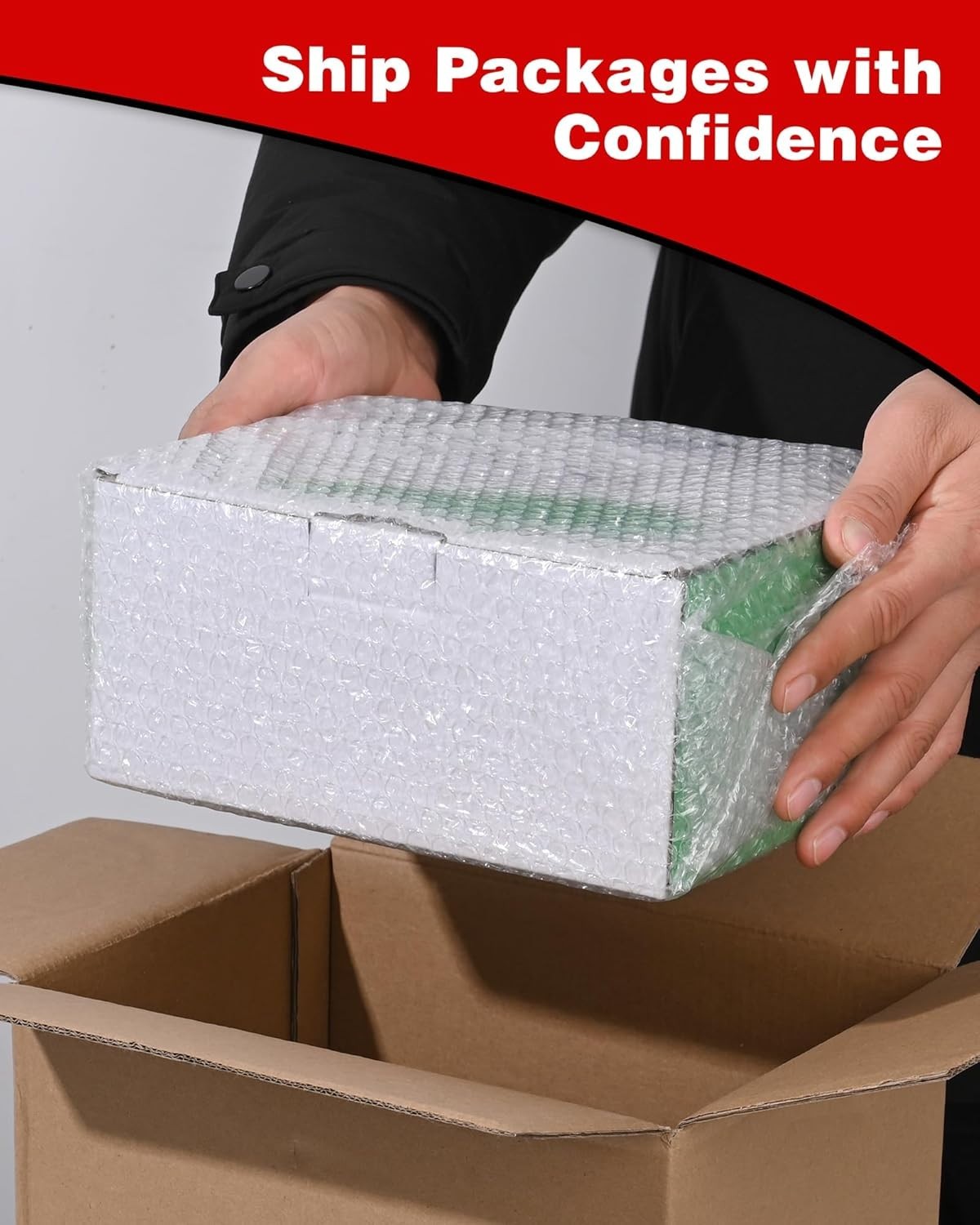 Durable Bubble Wrap Roll Set with Fragile Stickers - Ideal for Moving & Shipping