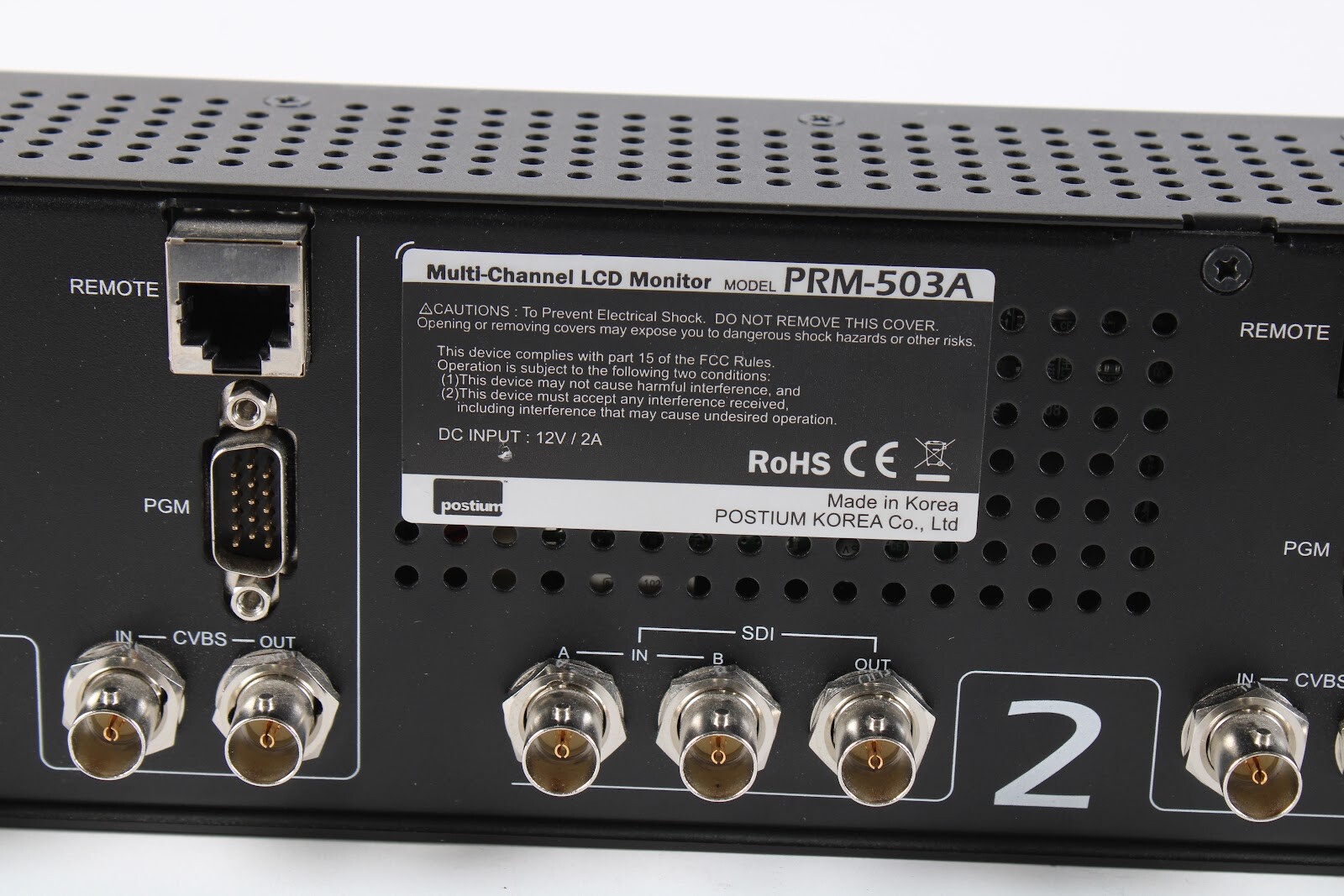 TVlogic PRM-503A 5" 800x480 Multi-Format Triple LCD Rack Mount - Scratch Cover