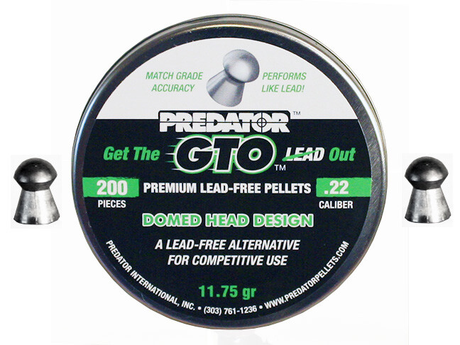 JSB Predator GTO .22 Lead Free 11.75 Grain Pellets 400 Count (2 Tins 200)