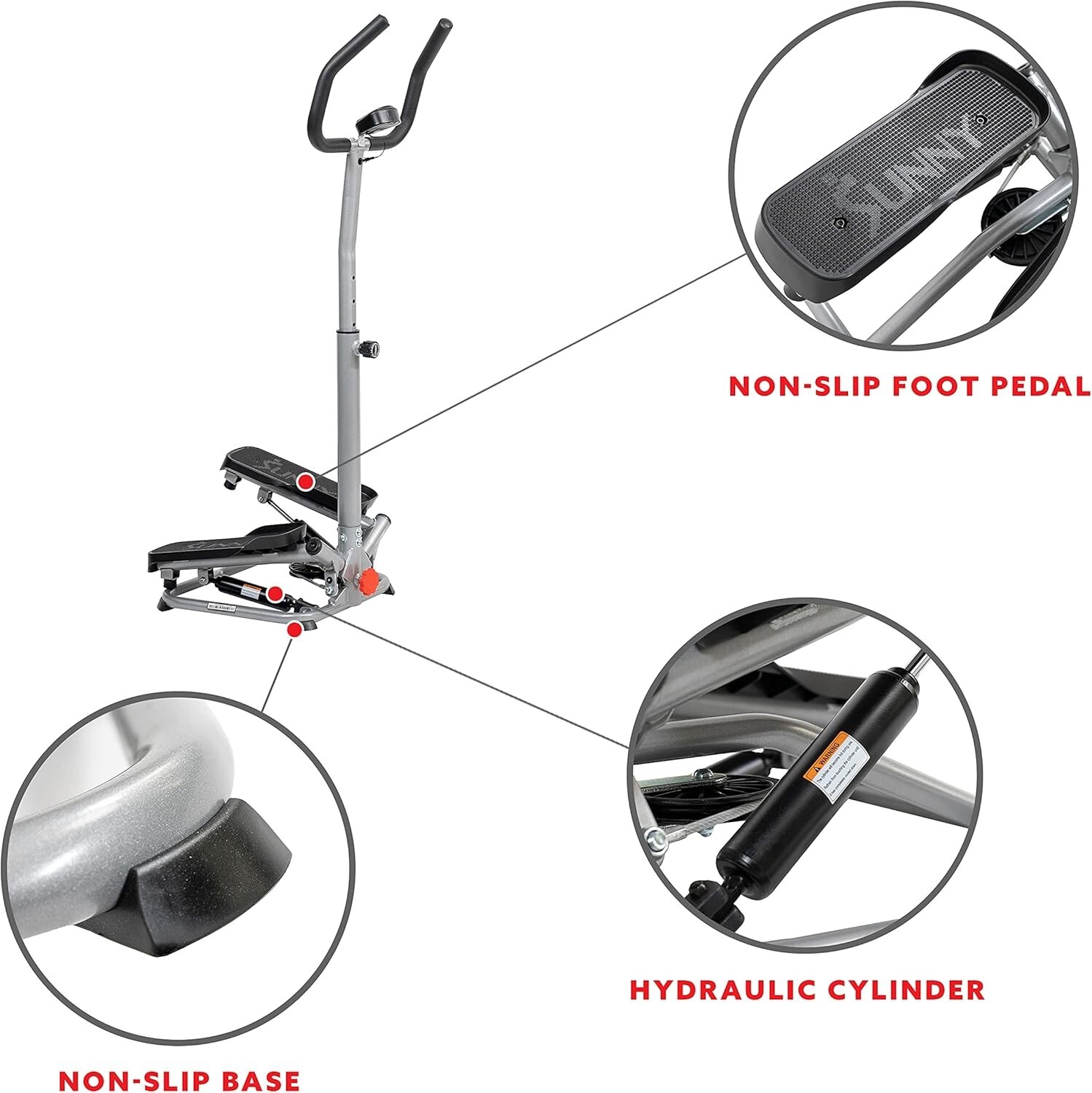 Advanced Cardio Climber Step Machine with Adjustable Height and App Support