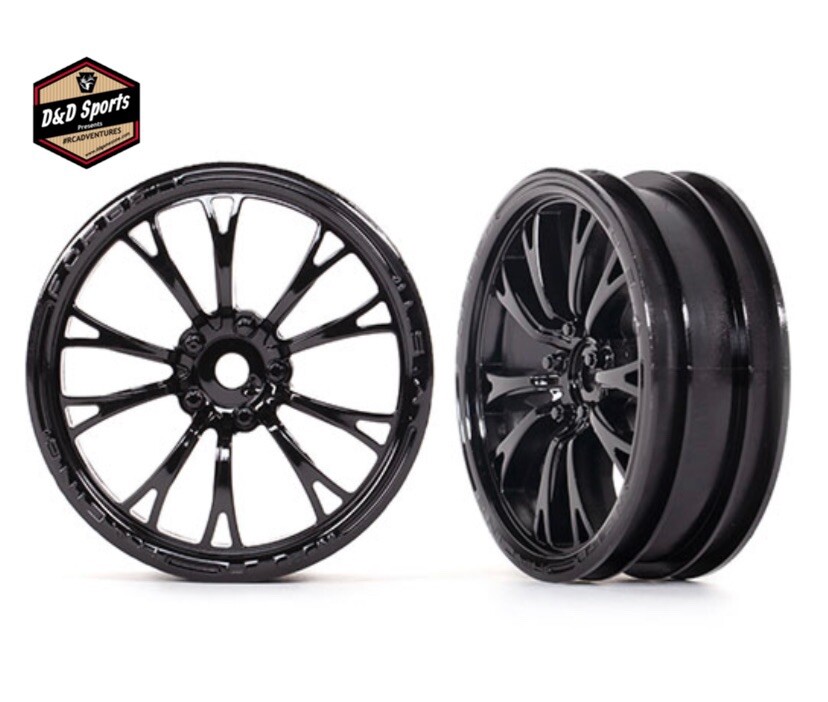 Traxxas 9472 - Wheels, Weld gloss black (front) (2) New