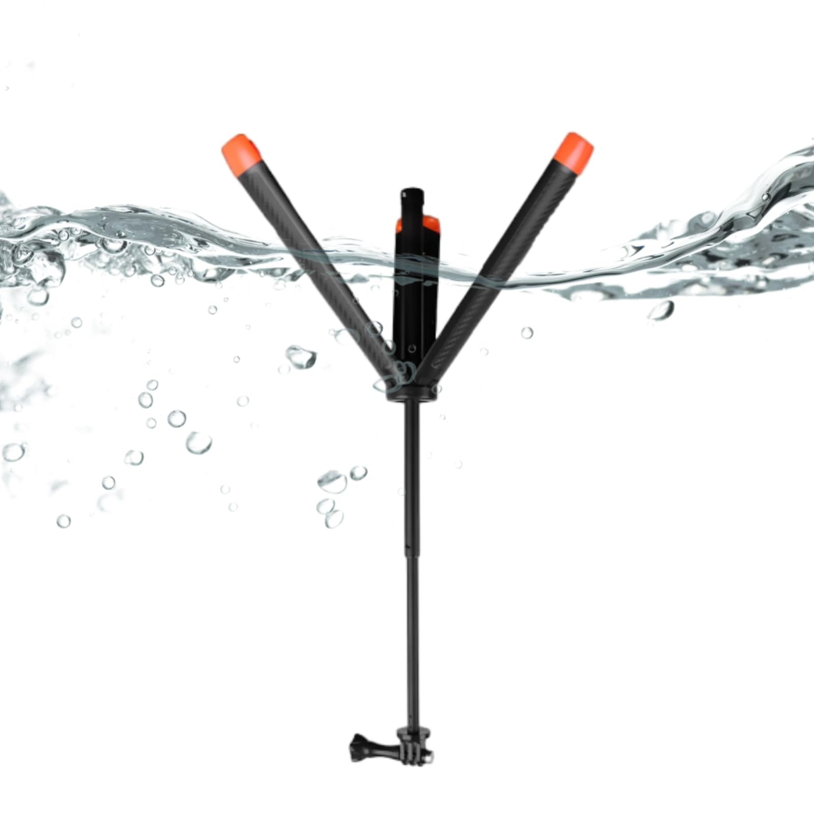 4 in 1 Floating Selfie Stick, Hand Grip Tripod for Action 5 Pro 4/3, Orange