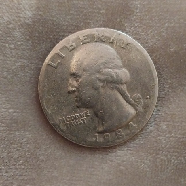 1984 Rare Collector Quarter With Missing Letters And Improper Markings