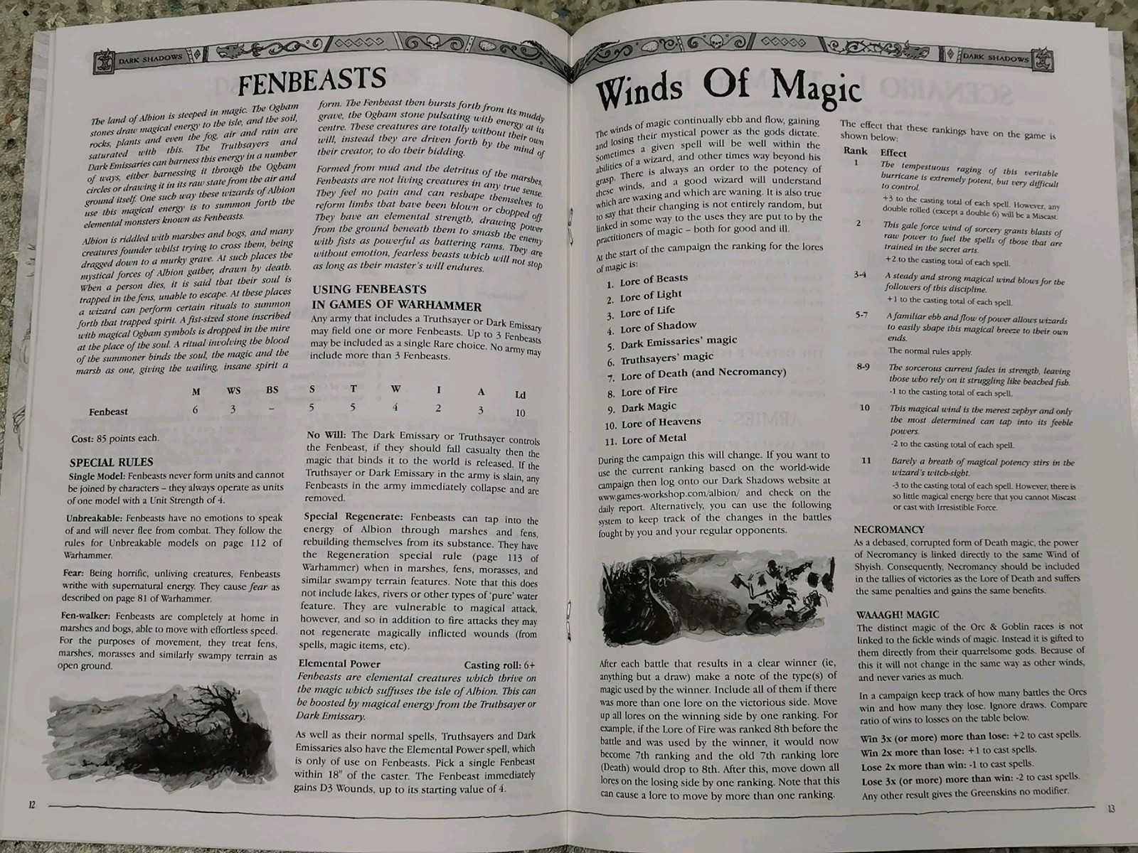 Warhammer Dark Shadows Supplement Book Games Workshop 2001 Albion OOP Paper Back