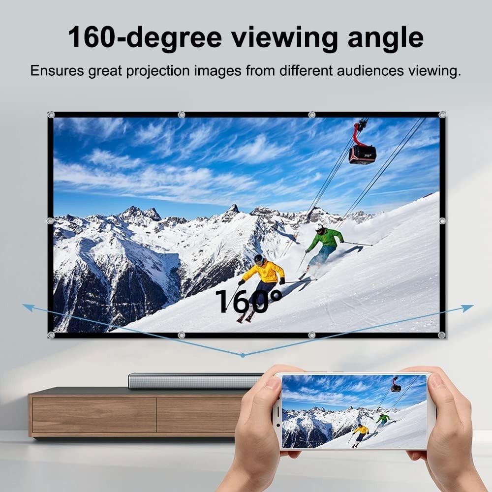 Durable 120 Inch 4K Projector Screen - Stunning Visuals for Your Entertainment