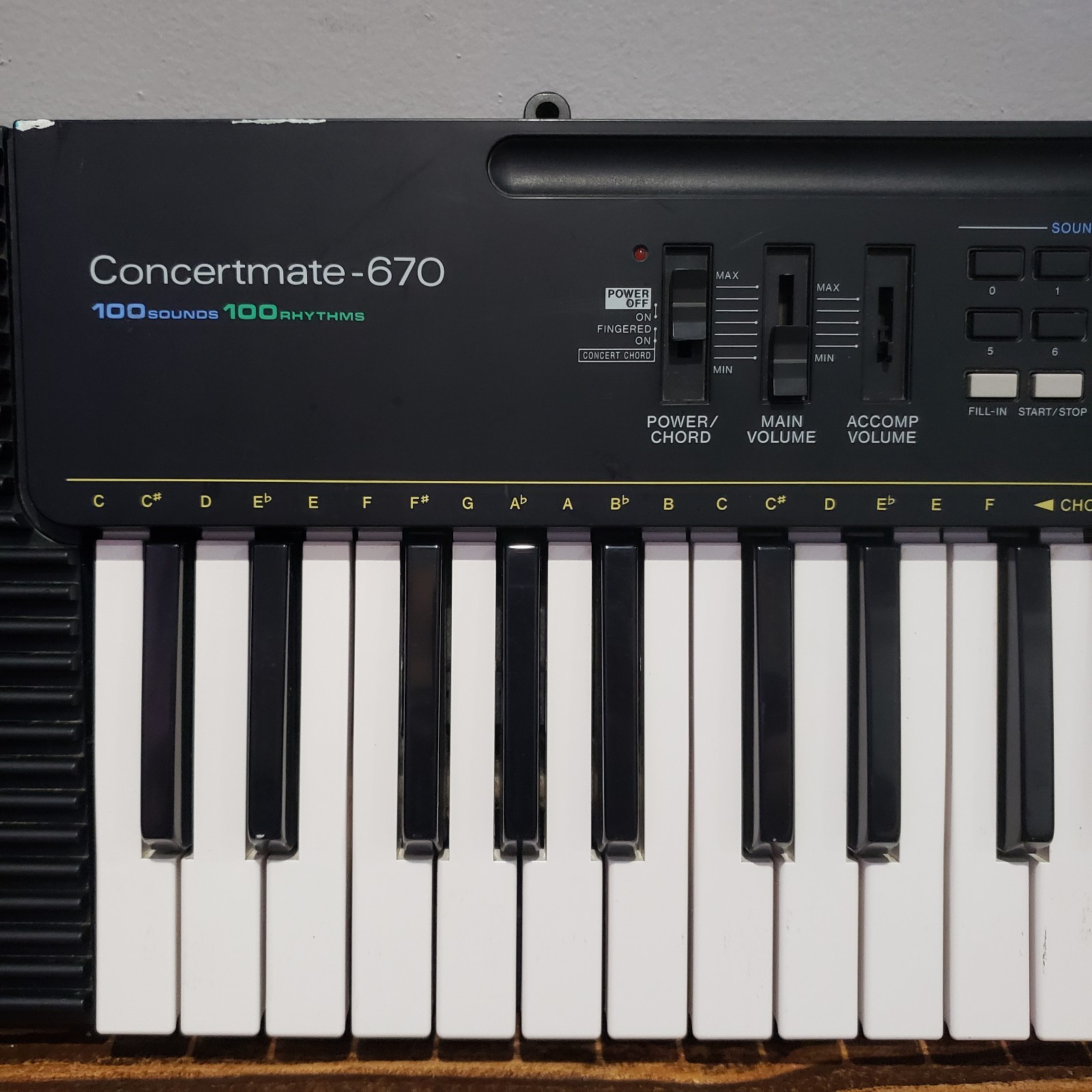 Concertmate 670 Keyboard Synth Sound Effect Rhythm Percussion Tested
