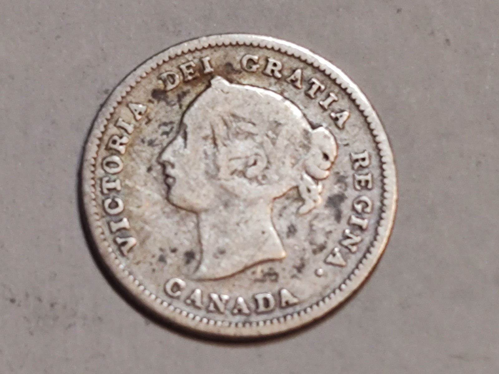 1881 H Canadian 5 Cent Silver