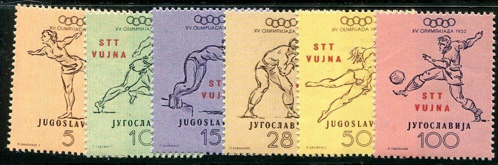 Trieste B 1952 70-75 ** MNH Impeccable Set Olympics €65 (49932