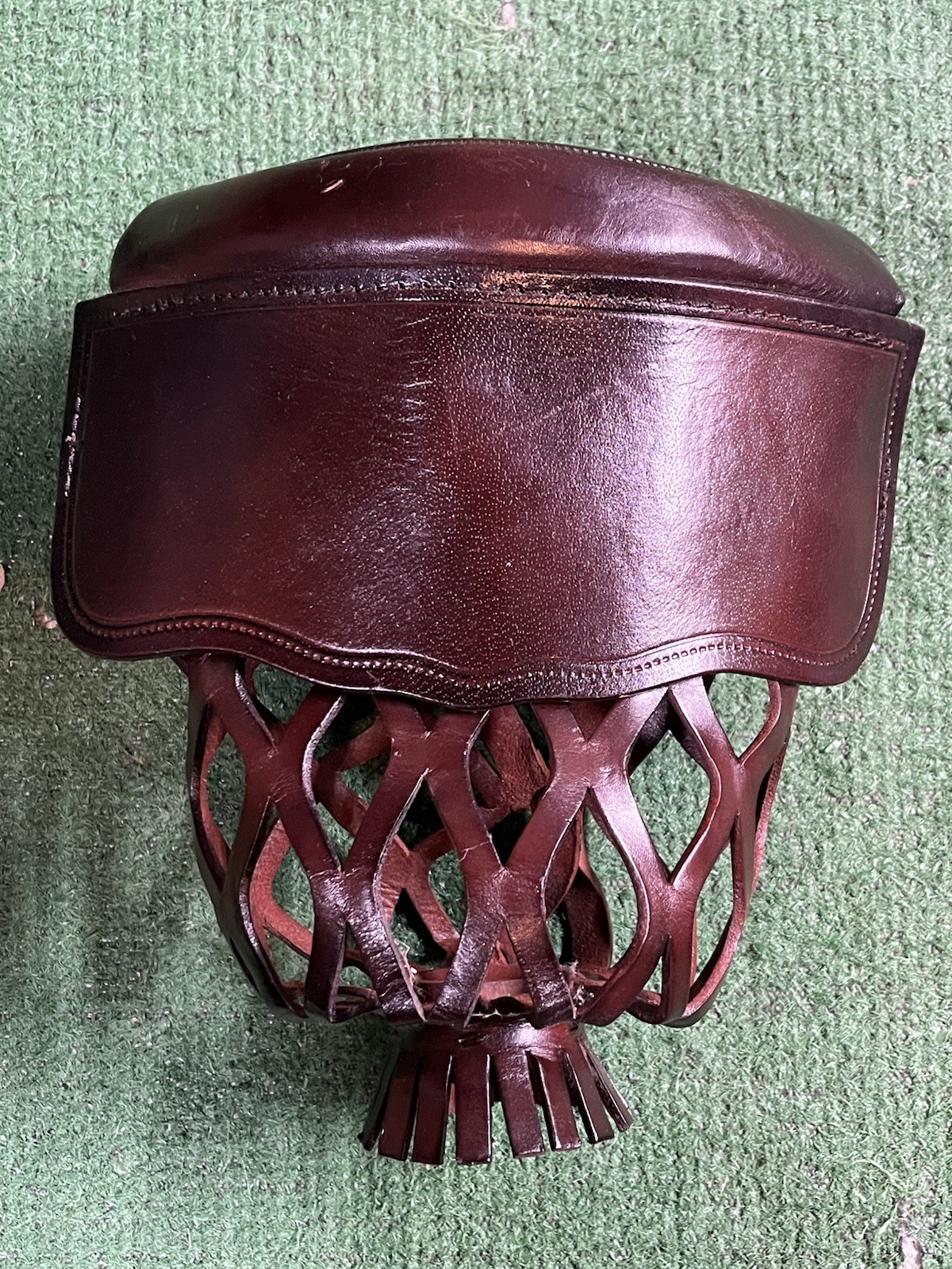 Corner Pockets Replacement Pool Table Brown Leather Fringe Basket Weave