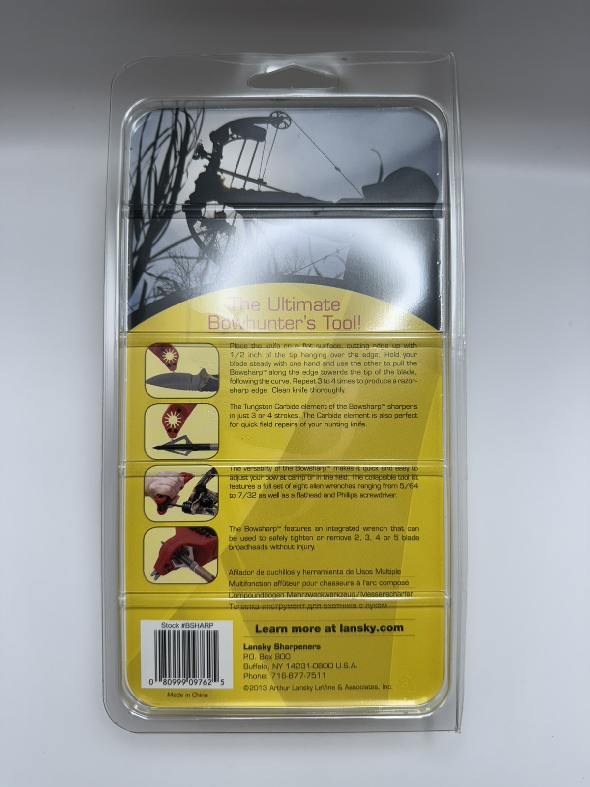 LANSKY BROADHEAD & KNIFE SHARPENER PLUS ARROW TOOL & MULTI-TOOL