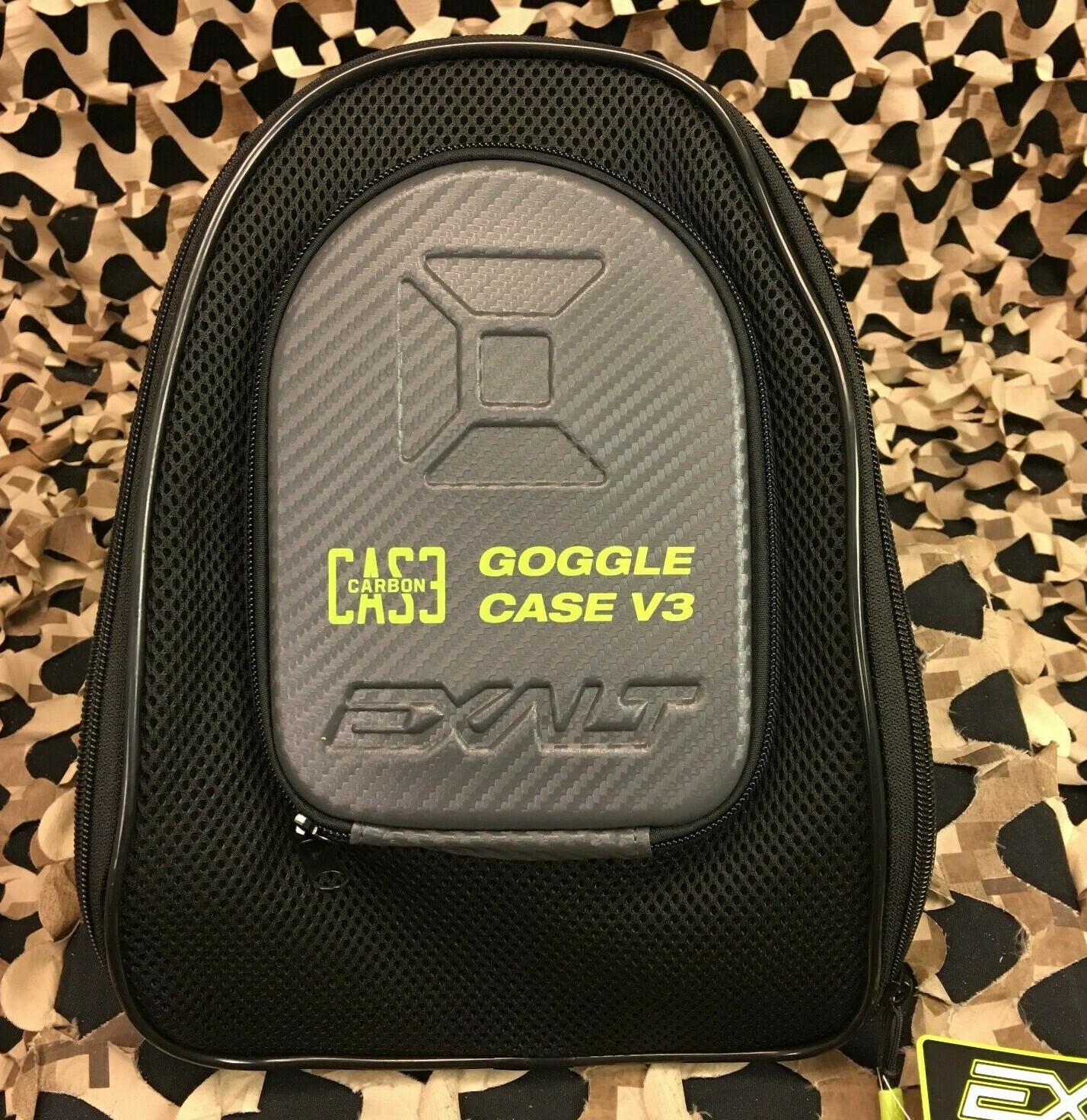 NEW Exalt V3 Universal Carbon Goggle Case - Charcoal/Lime