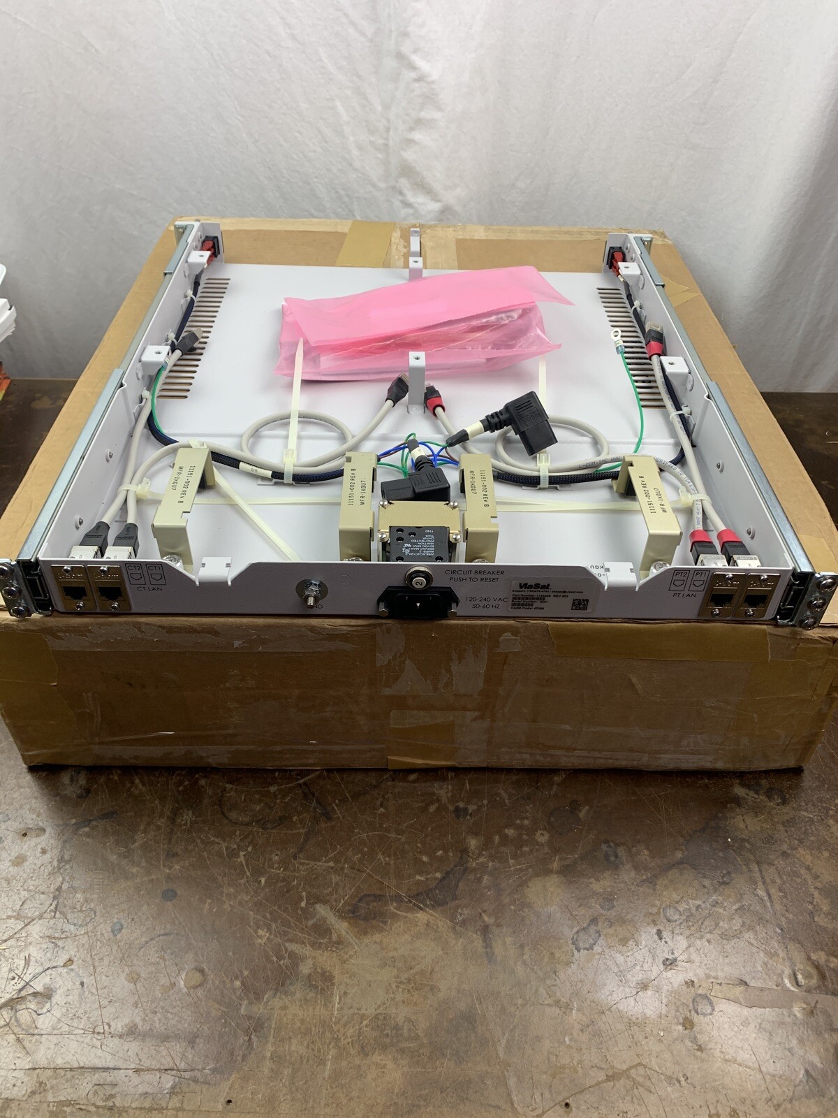 Viasat 1123446 Rev 02 1U Dual/Single RUgged Rackmount Adapter KG-250 IPS-250 S1