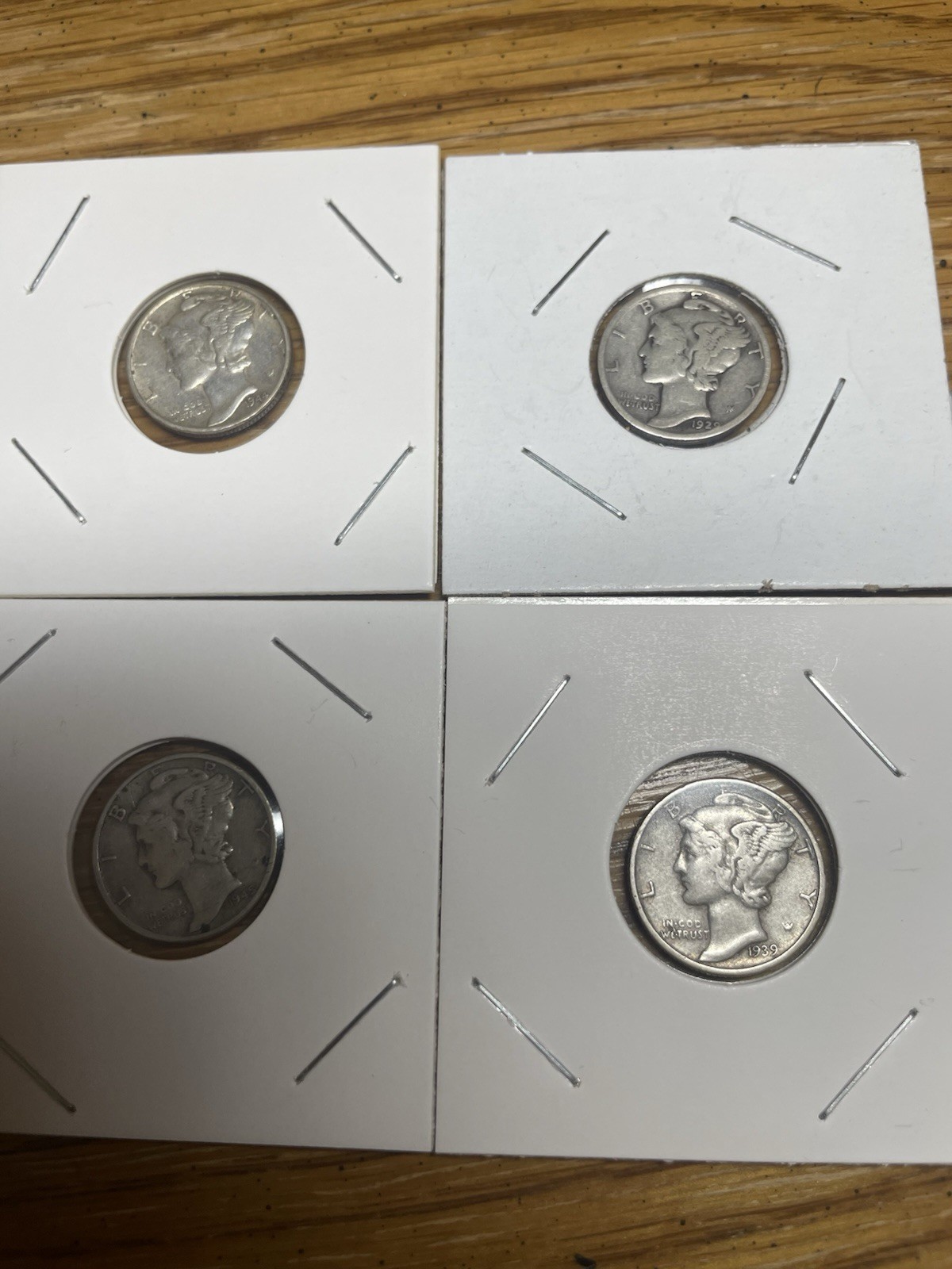 7 Mercury Dimes (1916-1945) Assorted Dates 90% US Silver Coins