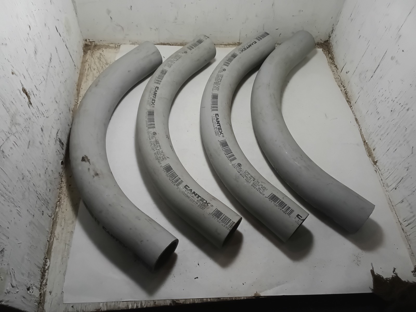 Lot of 4 Cantex Inc B5133827 Rigid Conduit Elbow USIP (F13A)