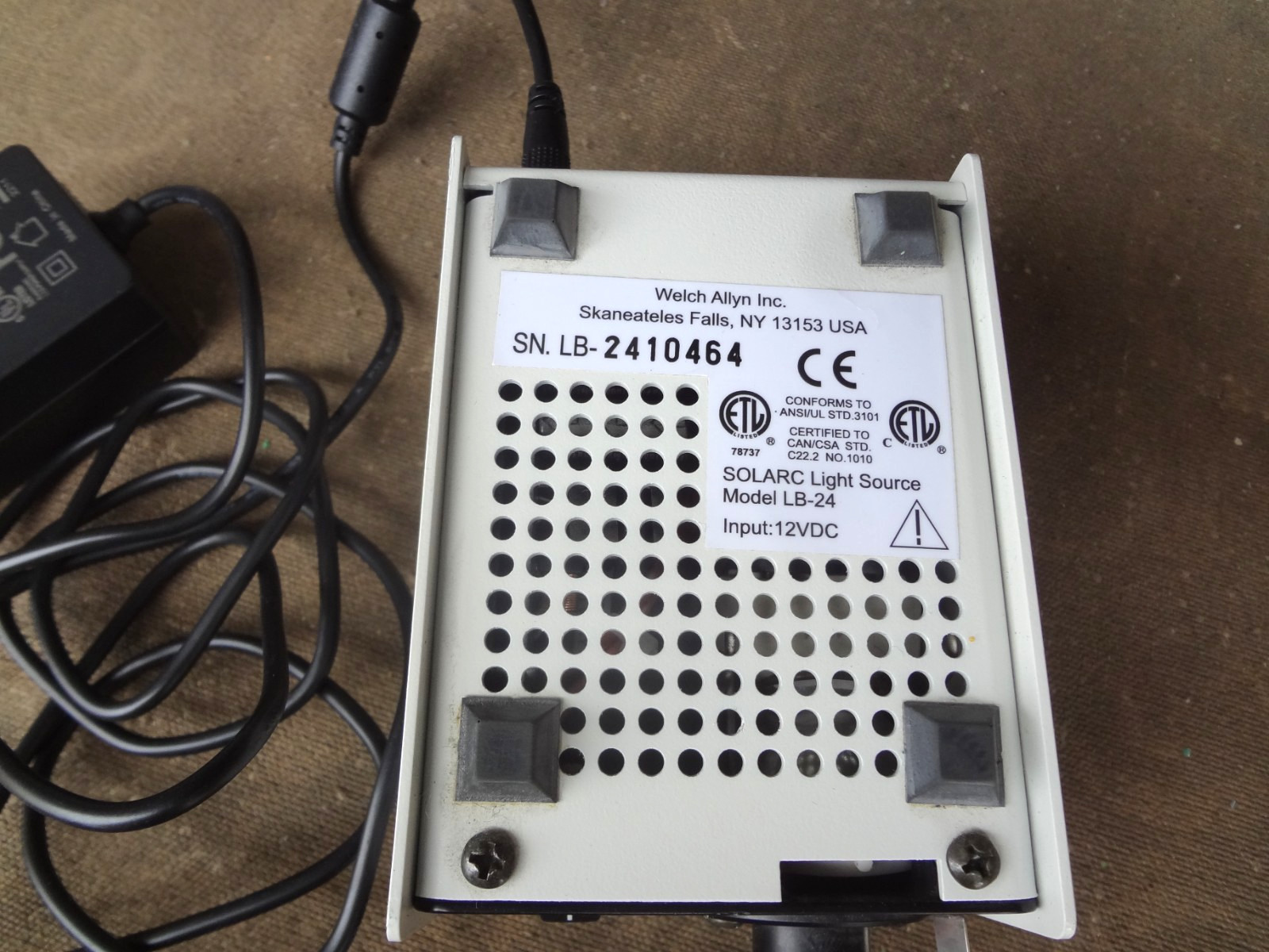 Welch Allyn LB-24, Solarc Light, Fiber Optic Illuminator