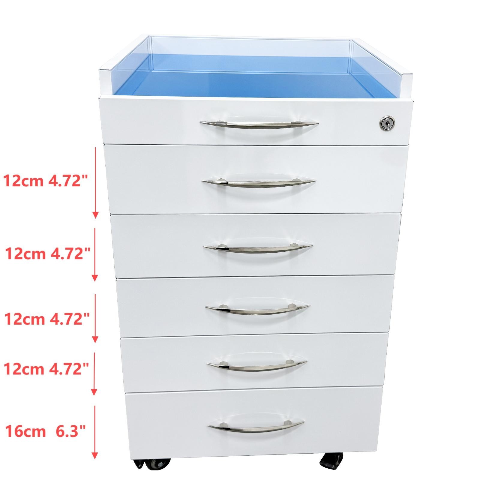 Removable Storage Cabinet with Two Separate Trays Assistant's Mobile Cabinet