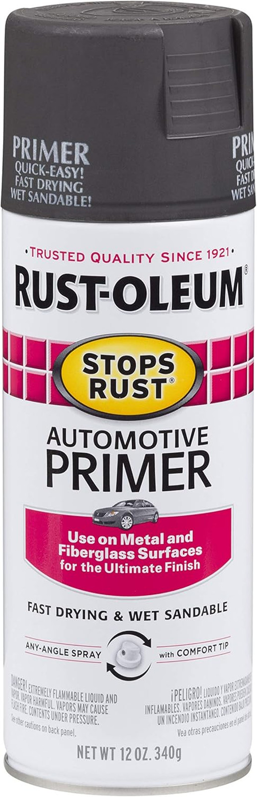 2089830 Stops Rust Automotive Primer, 12 Ounce, Dark Gray